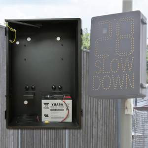 Battery Option for Vehicle Activated Speed Signs by Messagemaker Displays