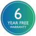 6-Year-Warranty Icon from Messagemaker Displays