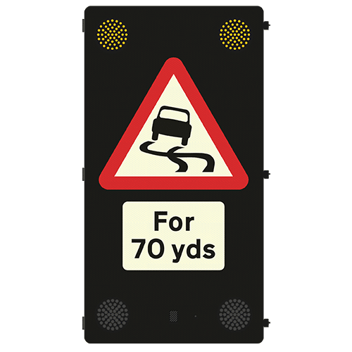 Reflective Vehicle Activated Warning Sign -   For 70 yards