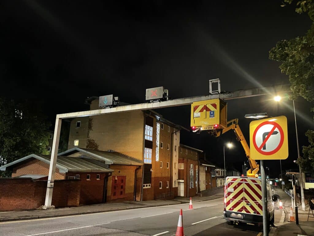 Removal of old gantry signs - VVB Engineering Case Study