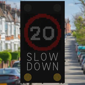 Full colour matrix Vehicle Activated Warning Sign sign for 20mph