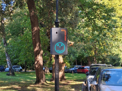 Children's Trust Smiley Activated Speed Sign