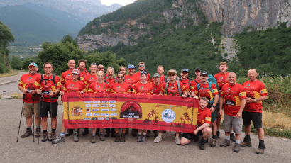 The Monte Perdido team at the start of the climb