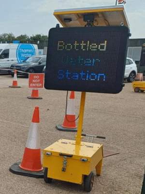 Thames Water Traffic Management Mini Unit on Site