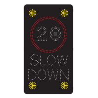 Adaptive SLR Illustration 20/30/40 Speed Limit Reminder sign - 20mph
